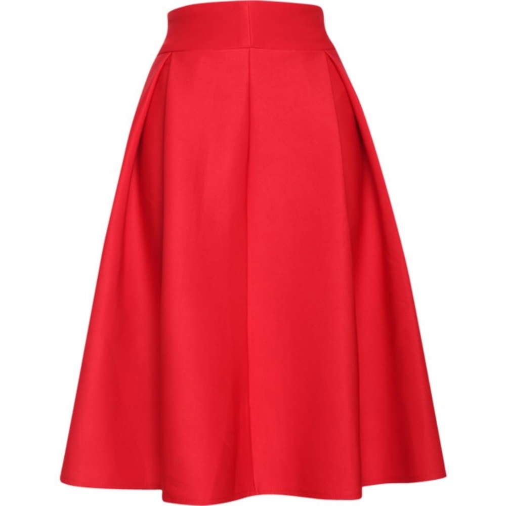 Red A Line Skirt